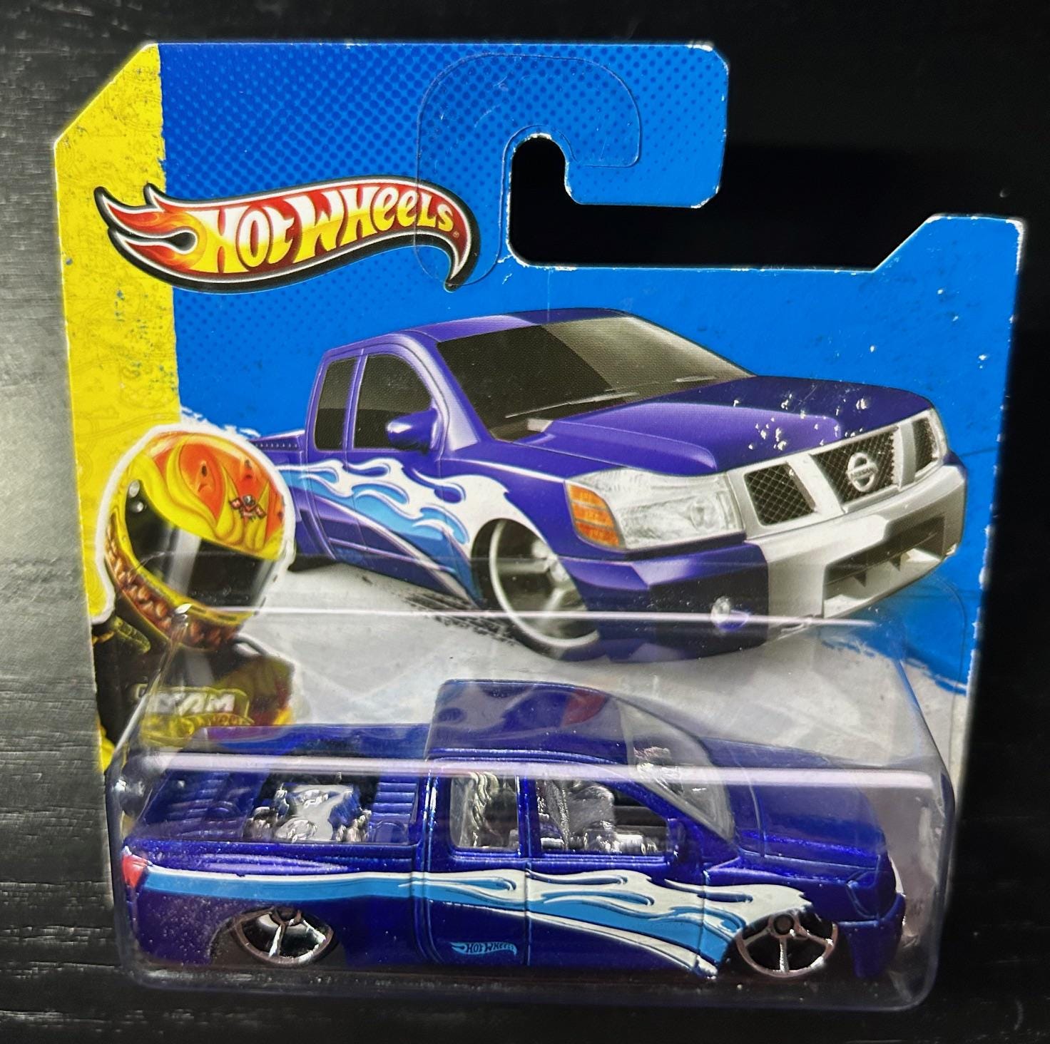 Hot Wheels Nissan Titan-blue With Chrome Interior- Short Card-hard