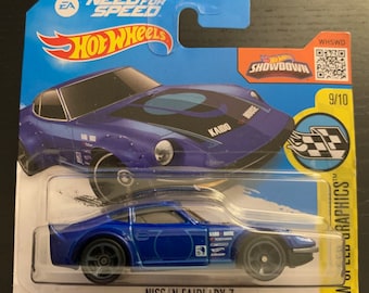 Hot Wheels Nissan Fairlady Z-blue With Black Interior-short Card