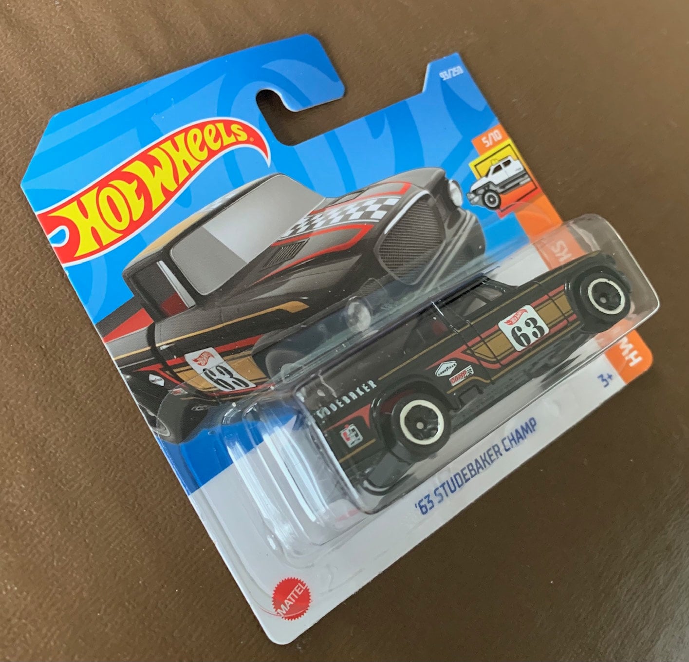 Hot Wheels 1963 Studebaker Champ-black With Red Interior-hw Hot