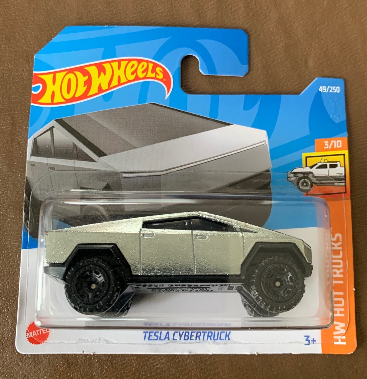 Hot Wheels Tesla Cybertruck Silver 2021 New M Case Box Long Card 
