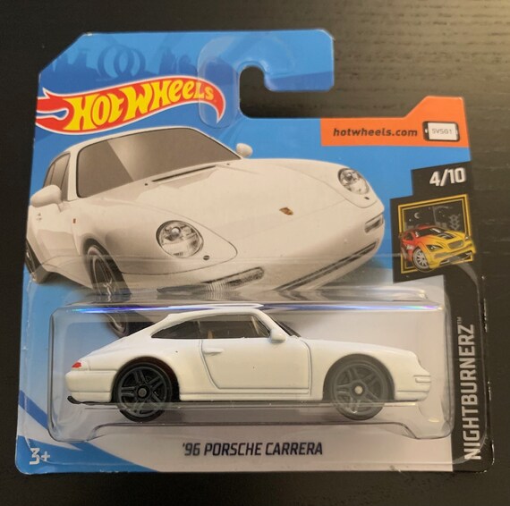 Hot Wheels 1996 Porsche Carrera-white With Grey Wheels Short Card
