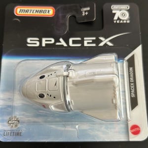 Matchbox SPACEX-Drache-Space-Shuttle-Raketen-Schiff-Spalt von Raketen-Boostern-Kurze Karte-schwer zu finden Sammler-Miniatur-Modell 1/64