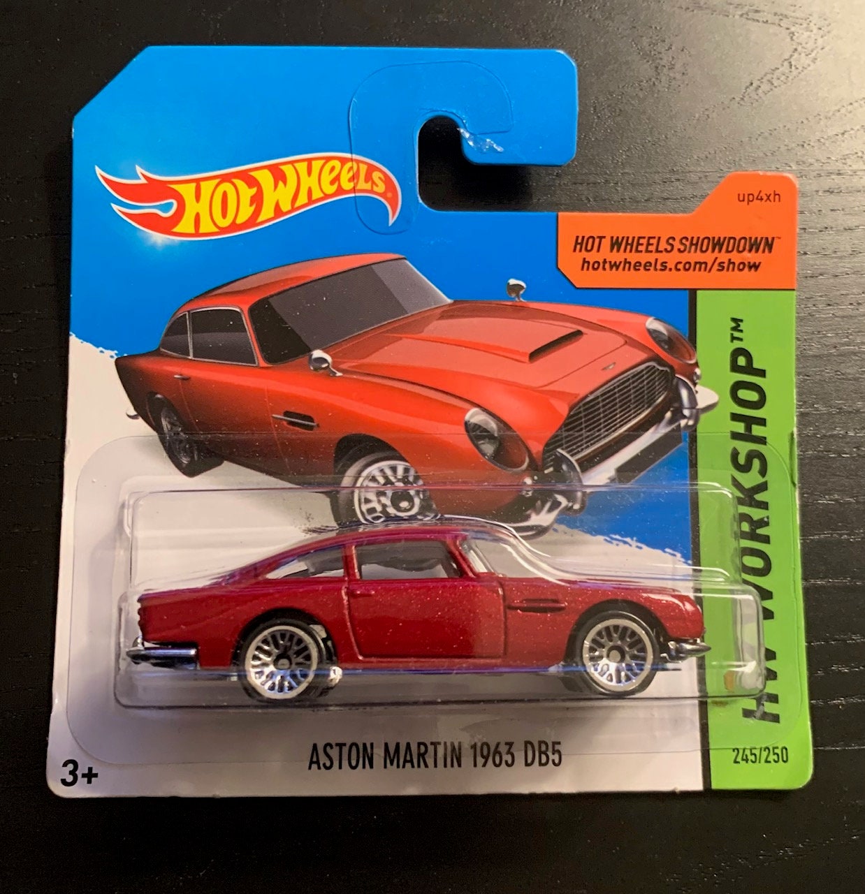 Hot Wheels 1963 Aston Martin DB5-Red-Short Card-2014 HW