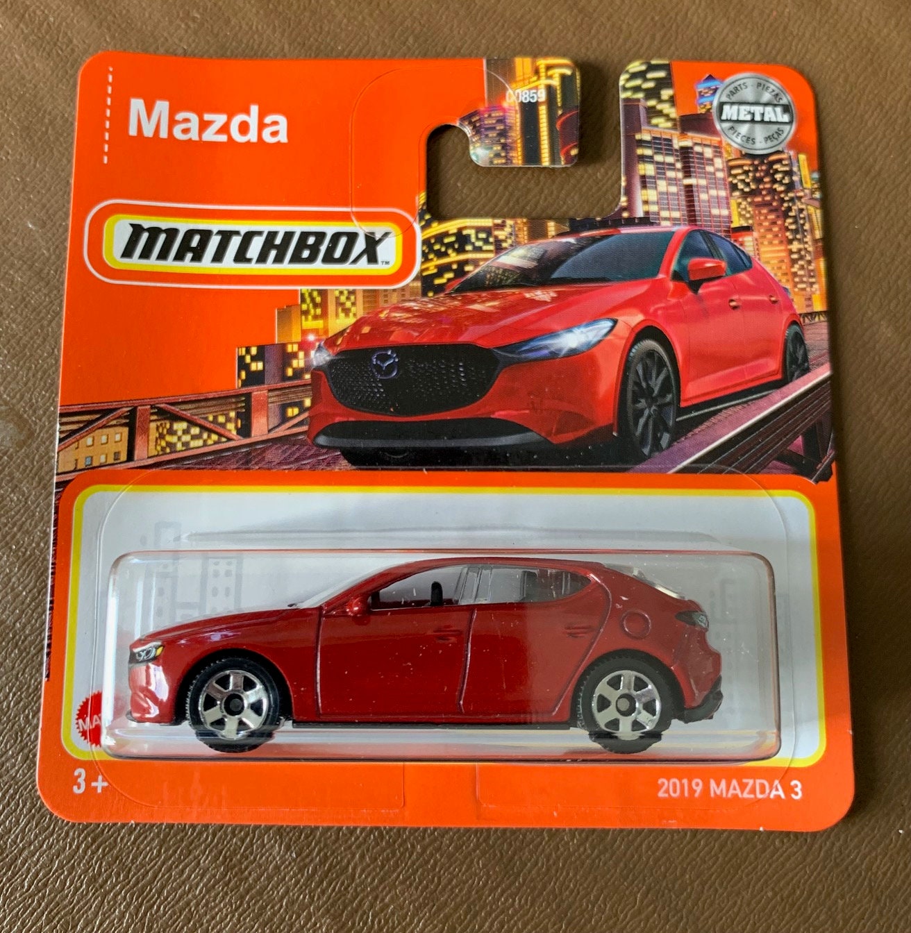 Matchbox 2019 Mazda 3-red With Black 
