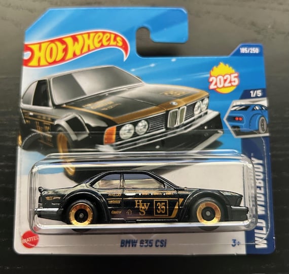 Hot Wheels BMW 635 Csi- Black With Gold Decals-wide Body-short