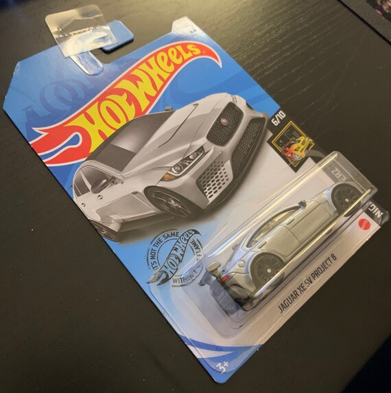Hot Wheels Jaguar XE SV Project 8-silver With Black Wheels