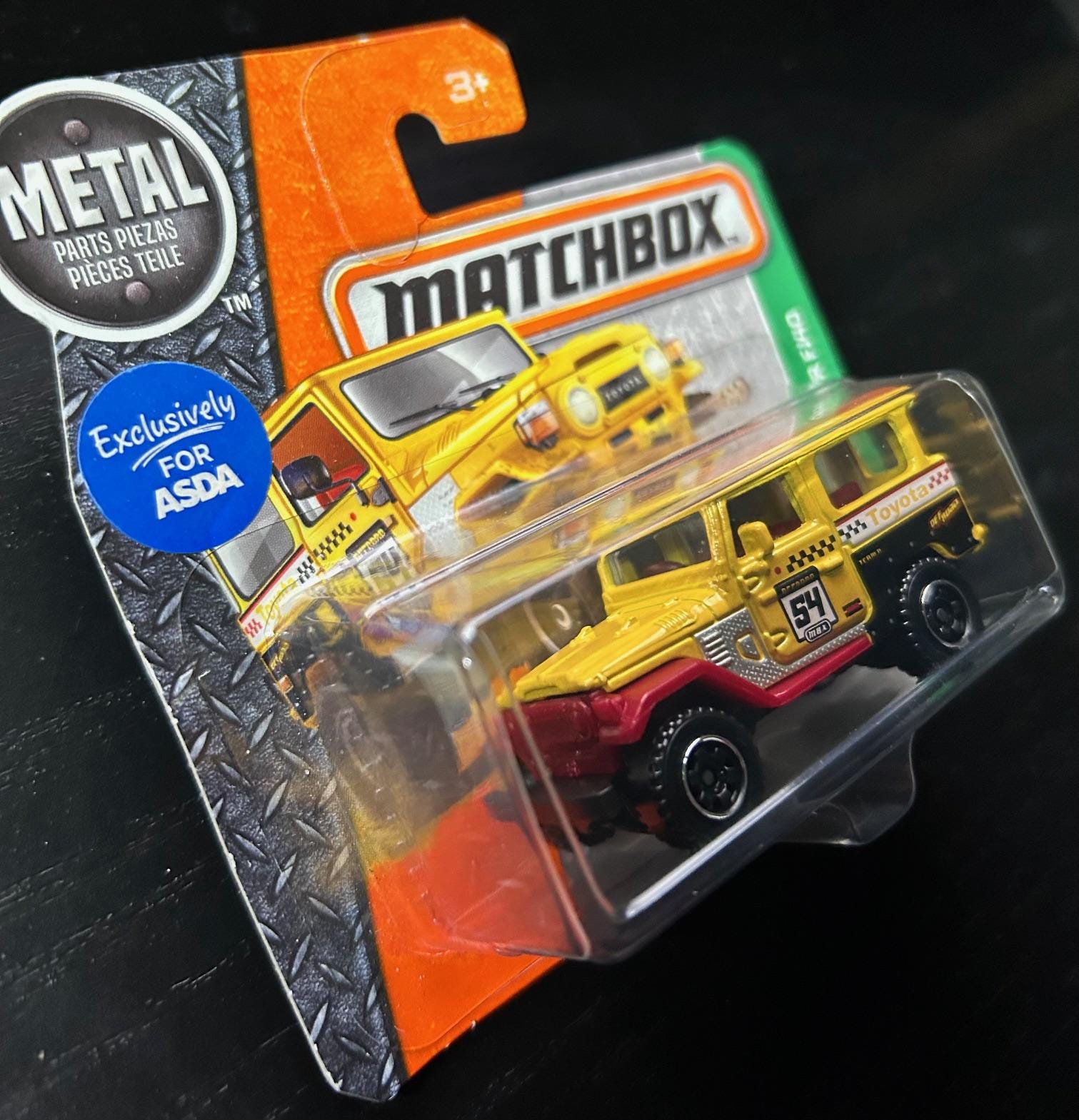 Matchbox 1968 Toyota Land Cruiser FJ40- Yellow With Brown Roof