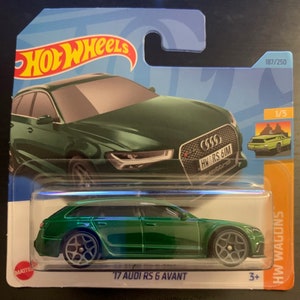 Hot Wheels 2017 Audi RS6 Avant-Green-Short Card-HW Wagons-Hard to Find Collector Miniature Model 1/64