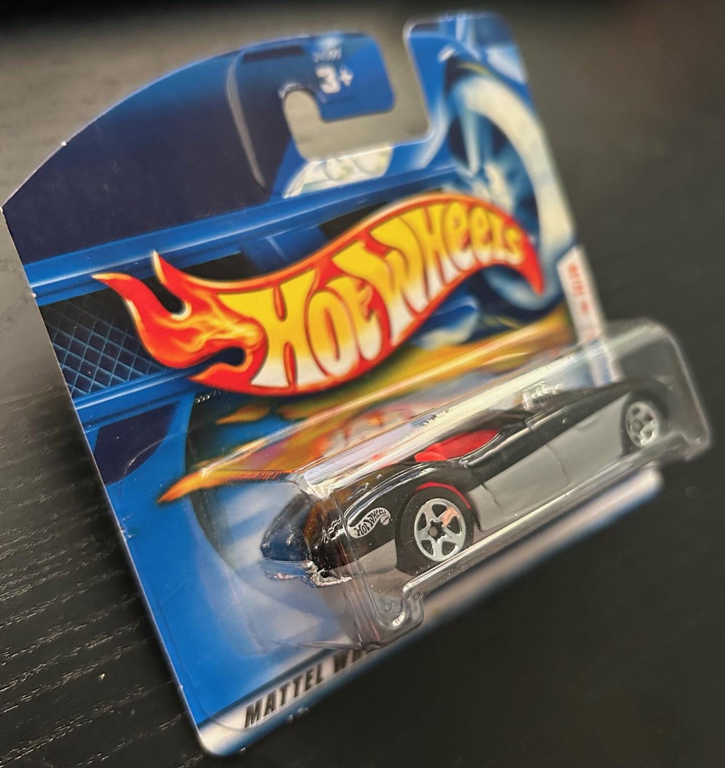 Hot Wheels Austin Healey -classic British Car-short Card-black and