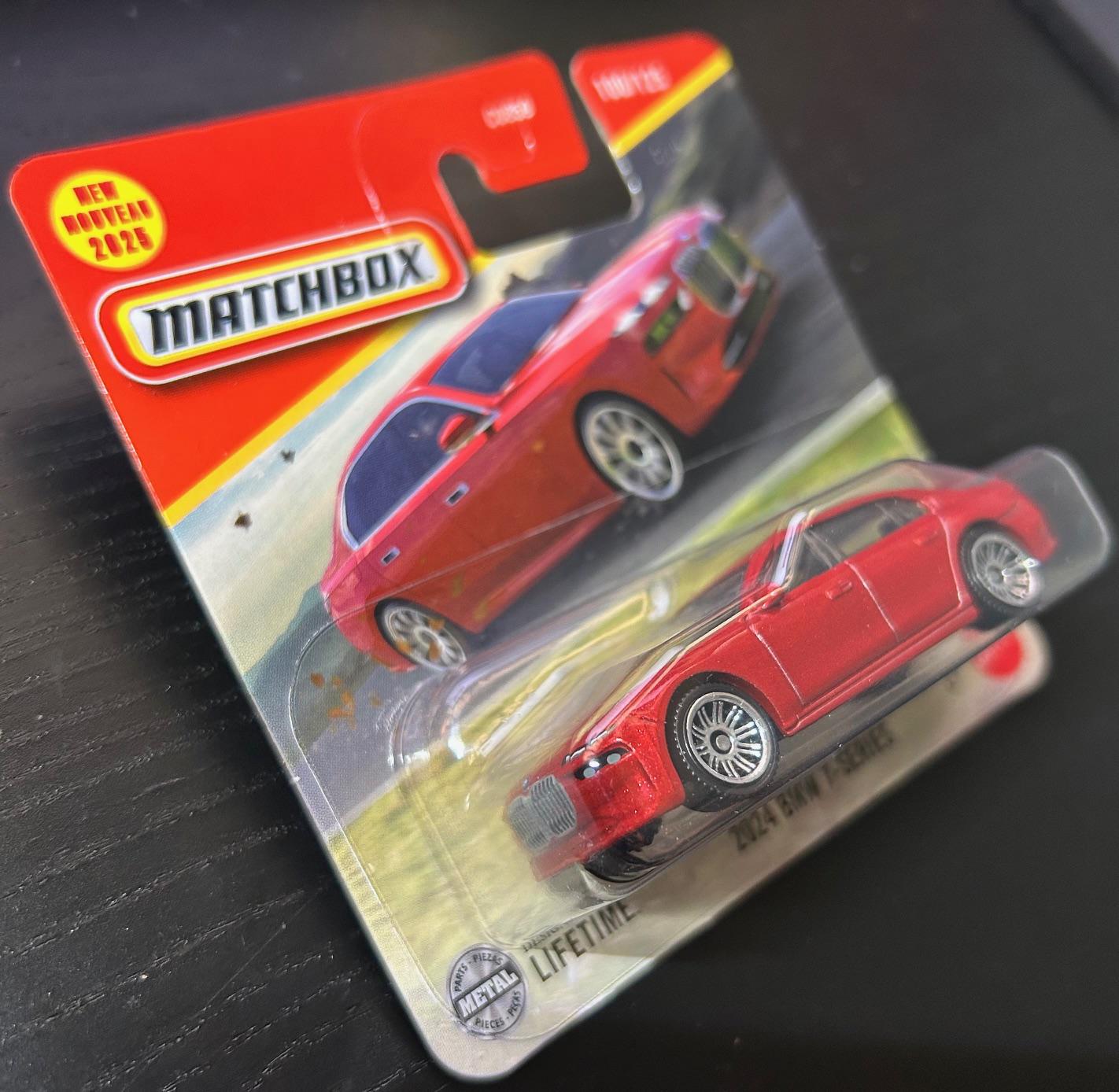 Matchbox 2024 -BMW 7-series-red With Black Interior-short