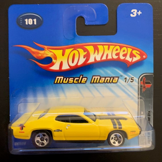 Hot Wheels 1971 Plymouth Gtx-yellow With Black Stripes-short Card