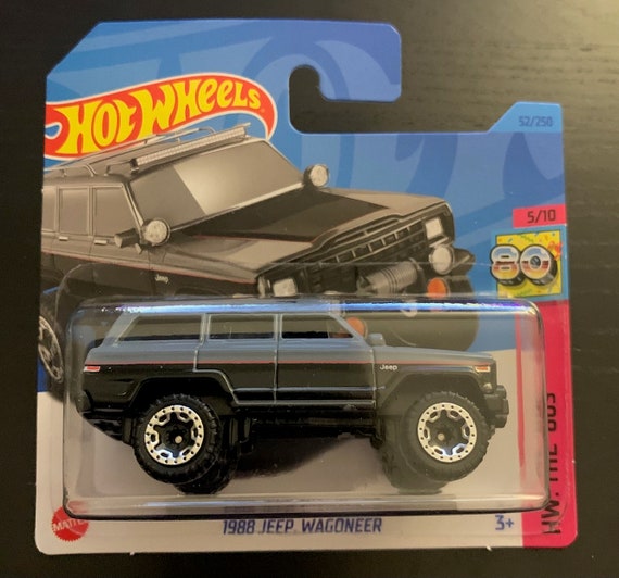 Hot Wheels 1988 Jeep Wagoneer-grey and Black-short Card-hard to
