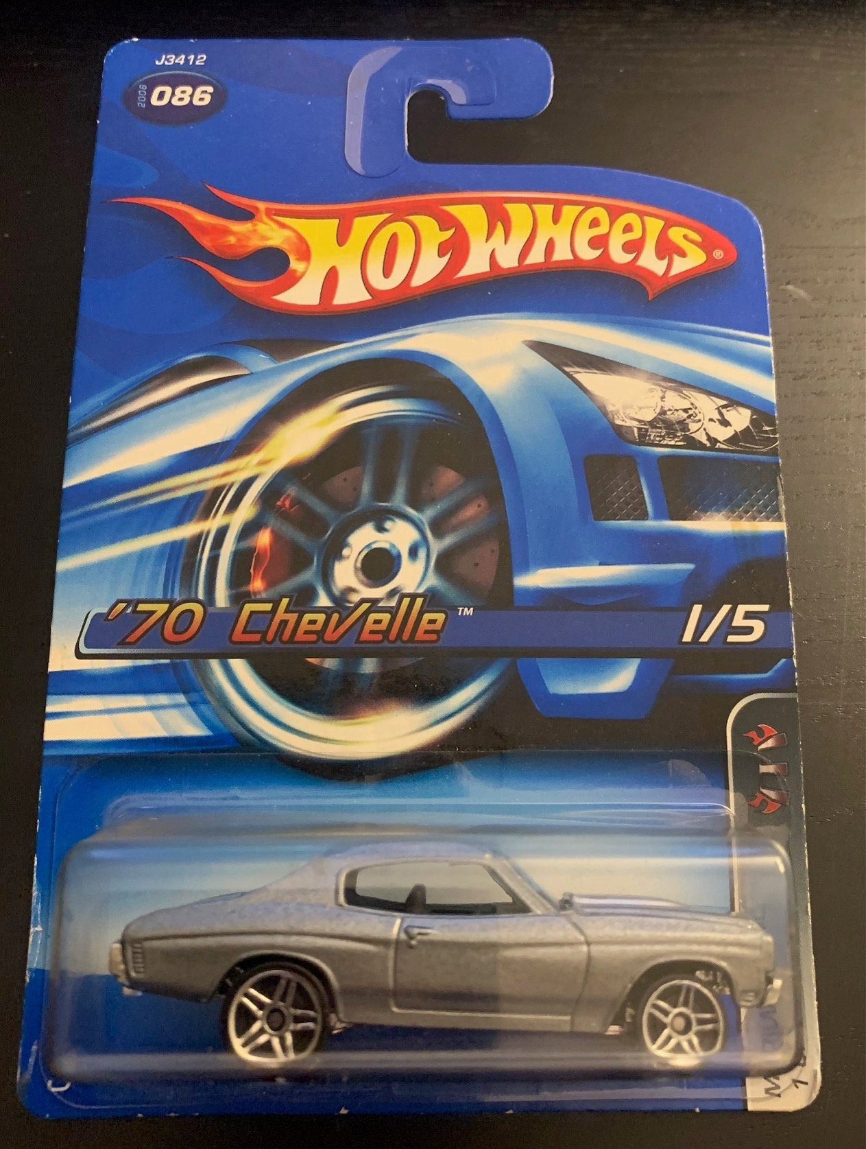 Hot Wheels 1970 Chevrolet Chevelle-silver With Black Interior-long