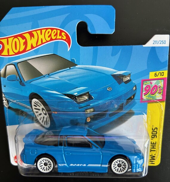 Hot Wheels 1996 Nissan 180SX Type X-blue With White Wheels- Short