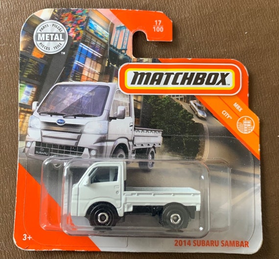 Matchbox 2014 Subaru Sambar mbx City white hard to Find Collector