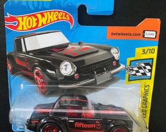 Hot Wheels Fairlady 2000-datsun-black With Red Wheels-hw Race Day