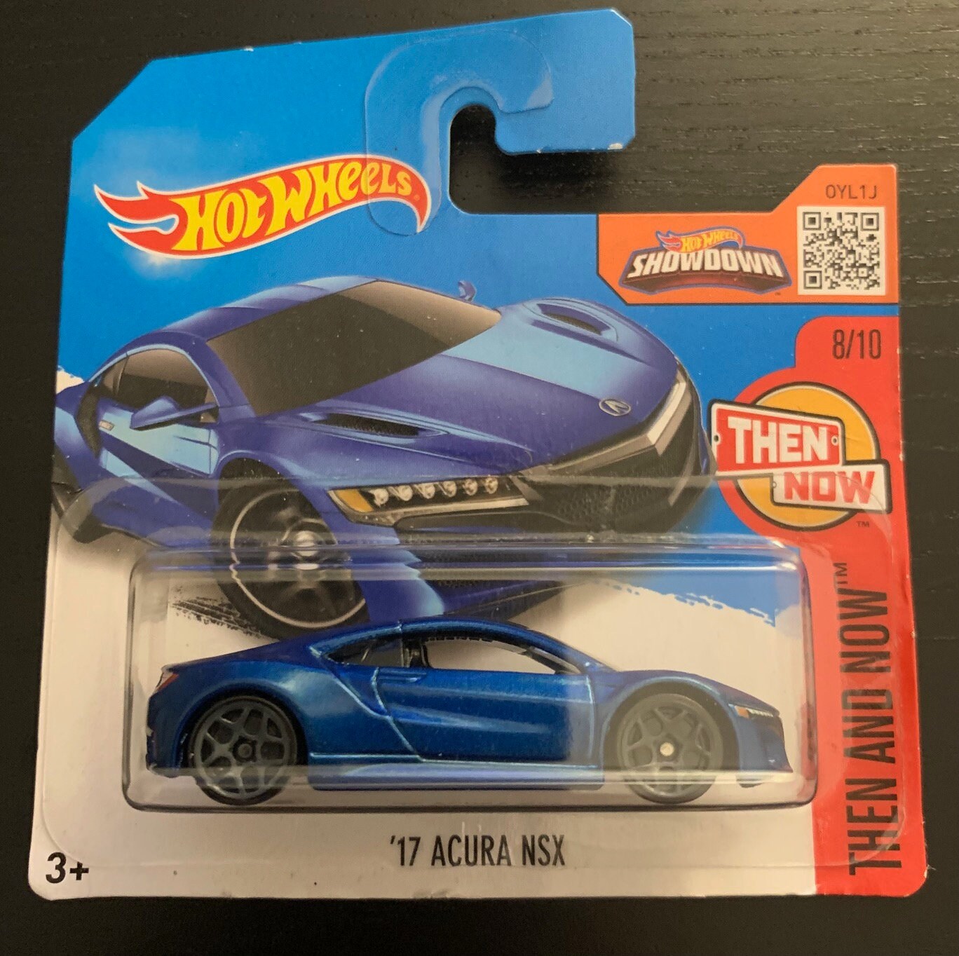 Hot Wheels 2017 Acura Nsx-blue With Black Roof-short Card