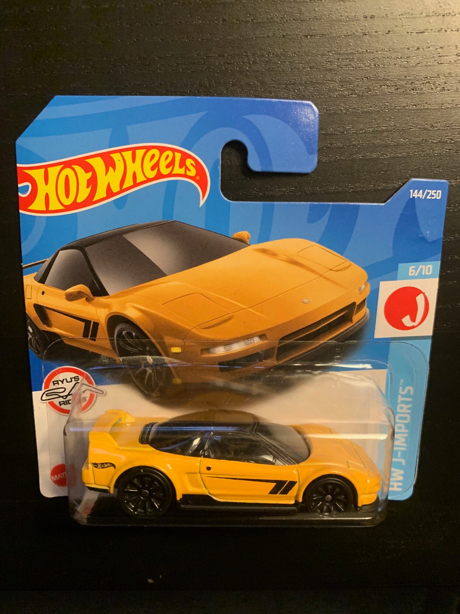 Hot Wheels 1990 Acura Nsx-yellow With Black Roof-hw Japan