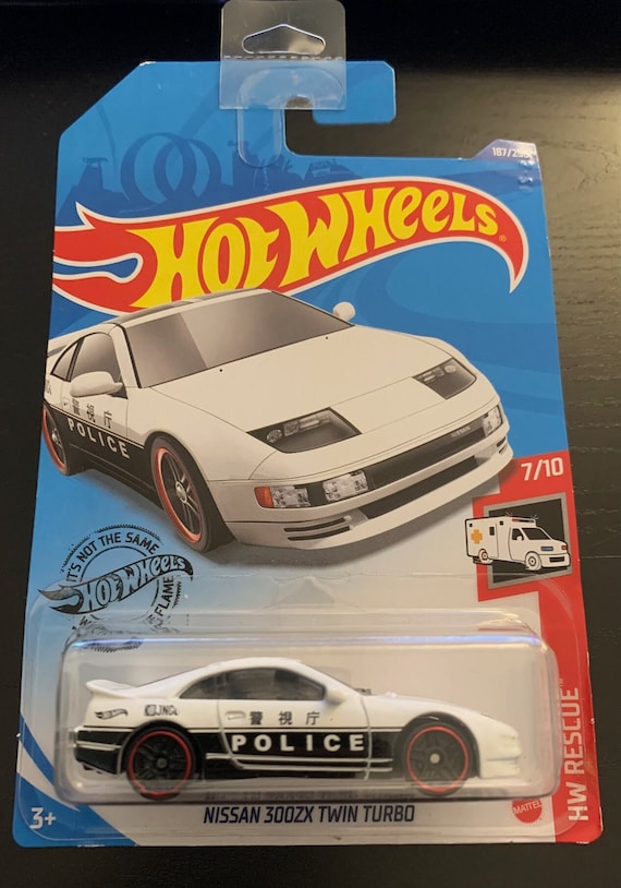 Hot Wheels Nissan 300ZX Twin Turbo Japanese Police Car-white With