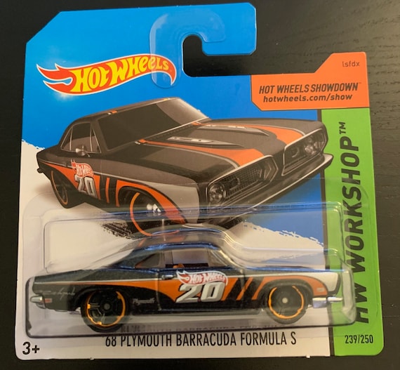 Hot Wheels 1968 Plymouth Barracuda Formula S-black With Orange
