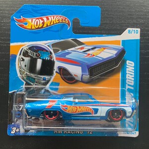 Hot Wheels 1970 Ford Torino- Blue With White Interior-hw Racing