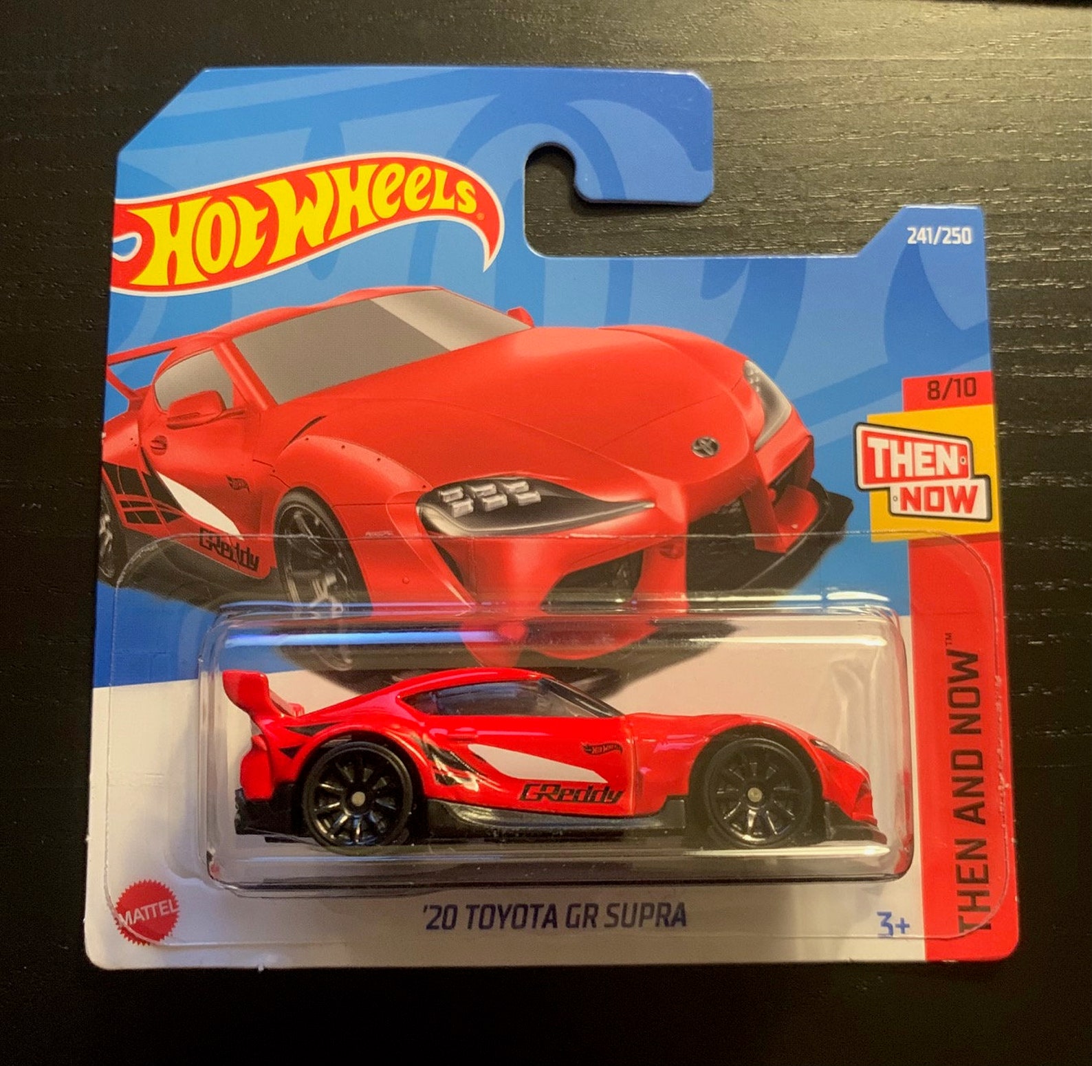Hot Wheels 2020 Toyota GR Supra-red With Black Wheels-short Card -hard ...
