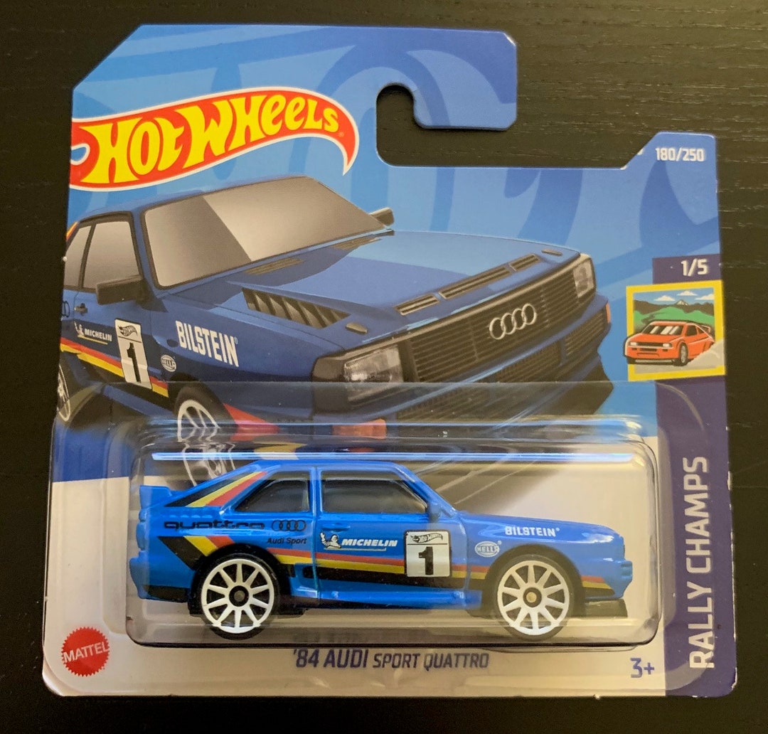 Hot Wheels 1984 Audi Sport Quattro-blue With White Wheels
