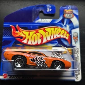 "Hot Wheels 1969 ""Pontiac GTO Judge""-Orange mit schwarzem Interieur-2003 Erstausgaben-kurze Karte-schwer zu finden Sammler Miniatur Modell 1/64."