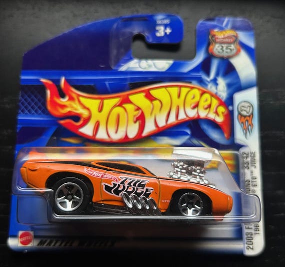 Hot Wheels 1969 Pontiac GTO Judge-orange With Black Interior-2003