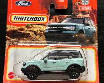 Matchbox 2022 Ford Bronco Sport-blue/teal With Black Wheels-short