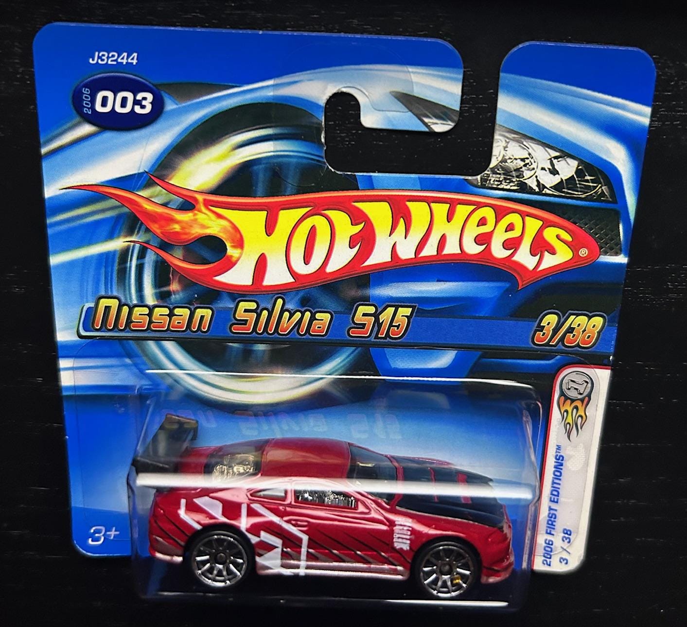 Hot Wheels Nissan Silvia (s15)-burgundy With Black Hood-2006 First