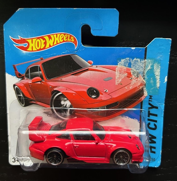 Hot Wheels Porsche 993 Gt2-red With Black Wheels-2014 HW City