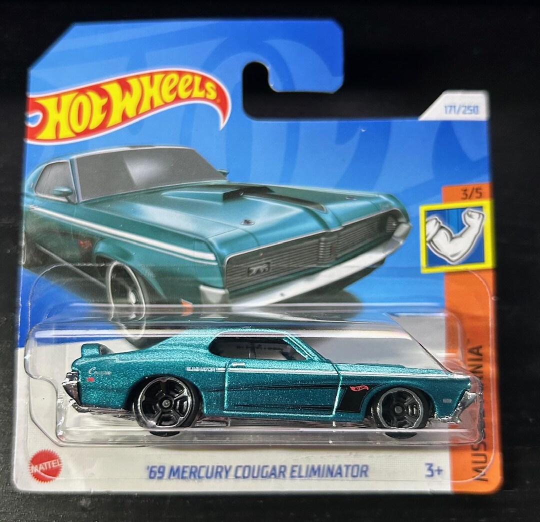 Hot Wheels 1969 Mercury Cougar Eliminator Blue #008 1:64 Scale Die-Cast Car With 5SPs - View #13