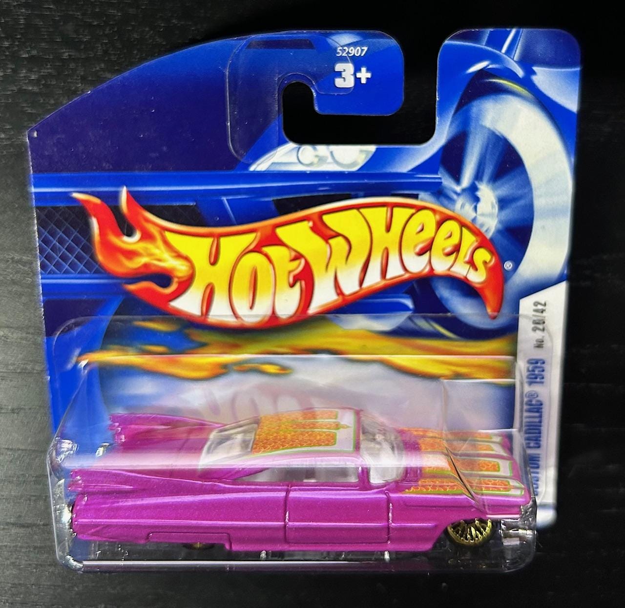 Hot Wheels 1959 Cadillac-custom-purple With Gold Wheels-2002 Short
