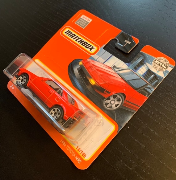 Matchbox 1984 Toyota Mr2-red With Black Interior-short Card -hard