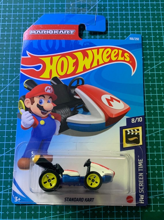 Hot Wheels Mario Kart Mario White and Blue HW Screen Time 