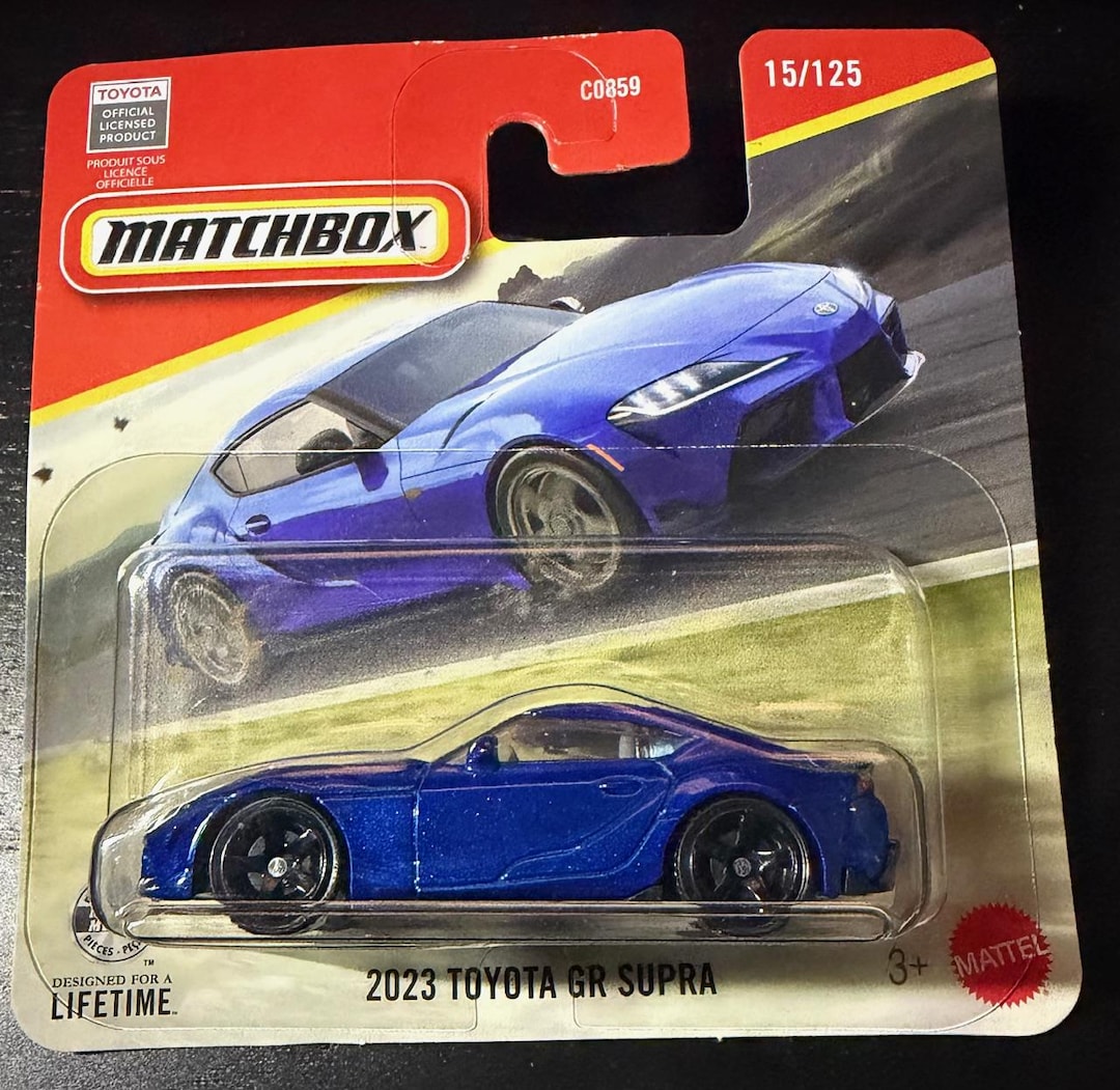 Matchbox 2023 Toyota GR Supra- Blue With Black Wheels-short Card