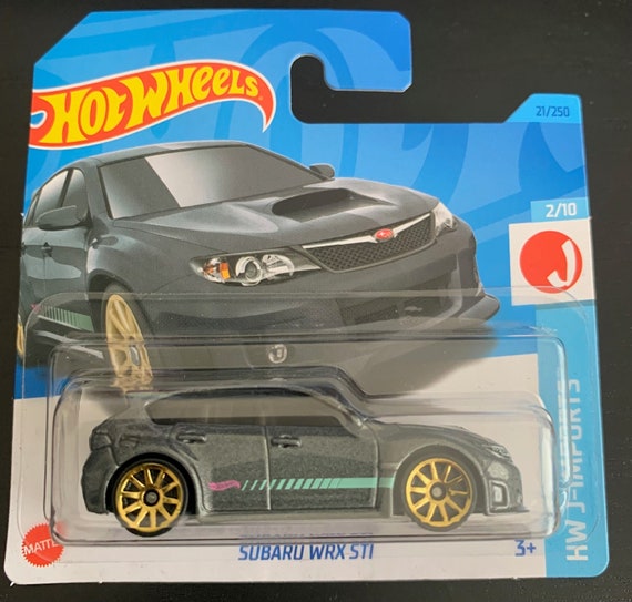 Hot Wheels Subaru WRX Sti-grey With Gold Wheels-short Card-hw J