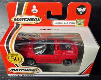 Matchbox Ferrari 360 Spider-red With Black Interior-2002 Boxed