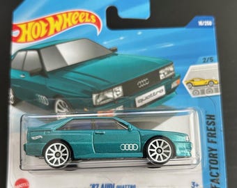Hot Wheels 1987 Audi Quattro- Turquoise/blue With Black Interior