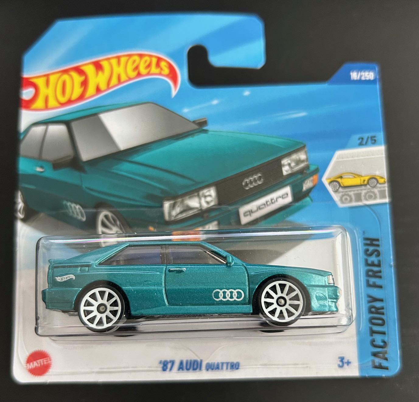 Hot Wheels 1987 Audi Quattro- Turquoise/blue With Black