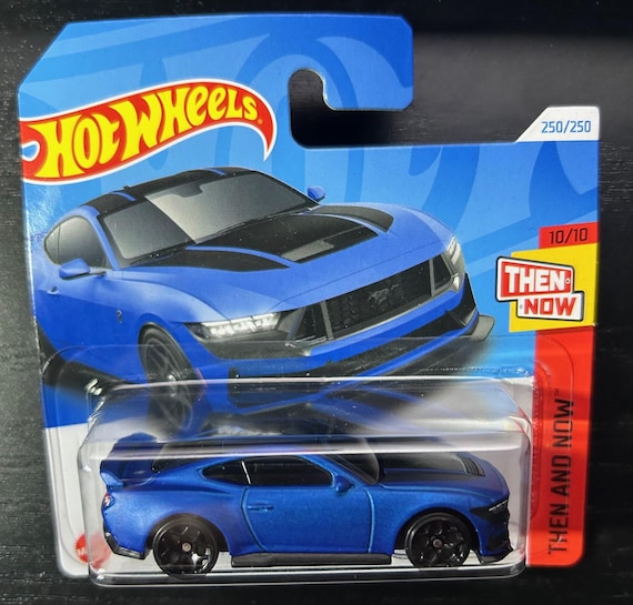 Hot Wheels Ford Mustang Dark Horse- Matte Blue With Black Stripe