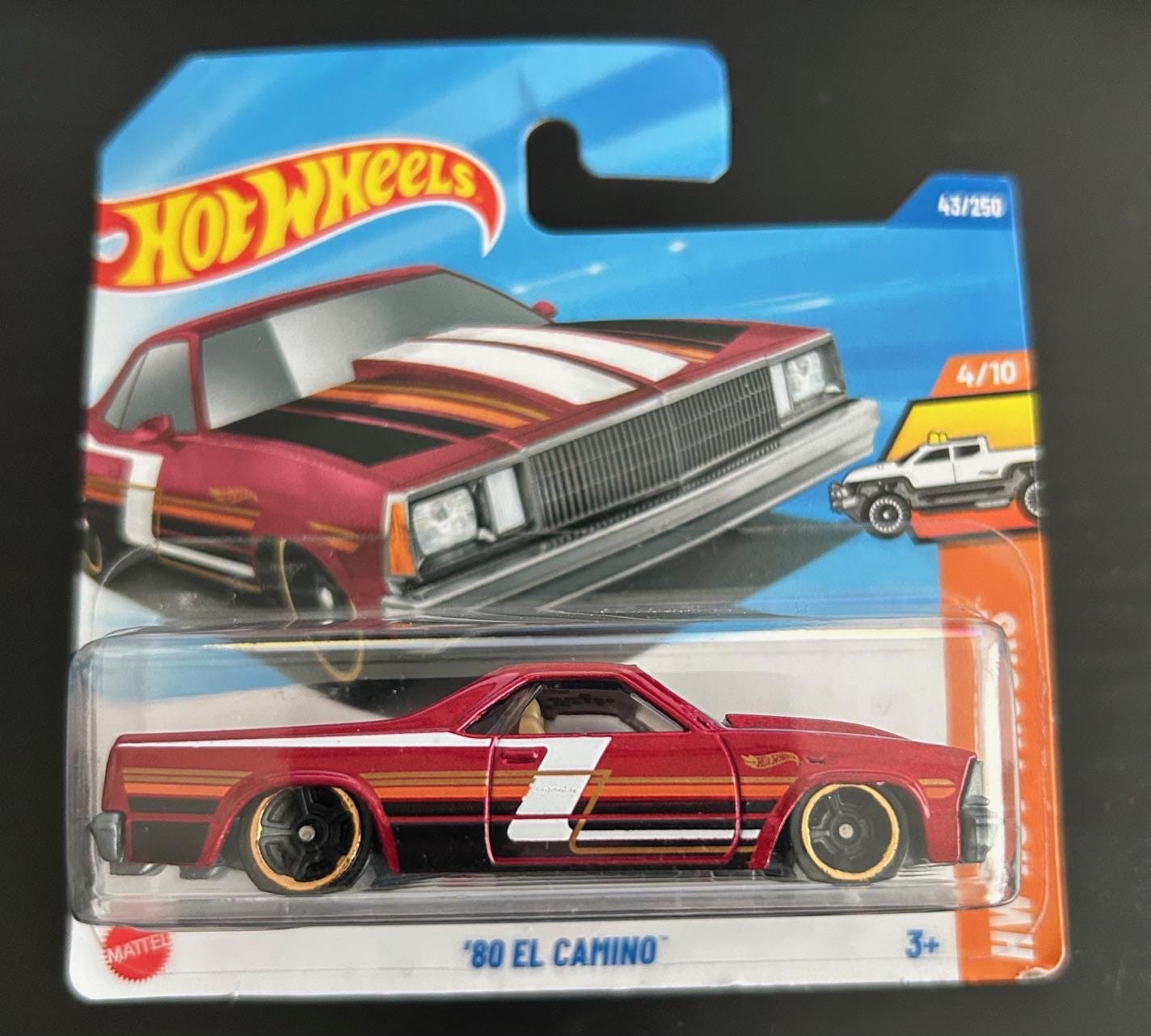 Hot Wheels 1980 Chevrolet El Camino-red With Tan Interior-short