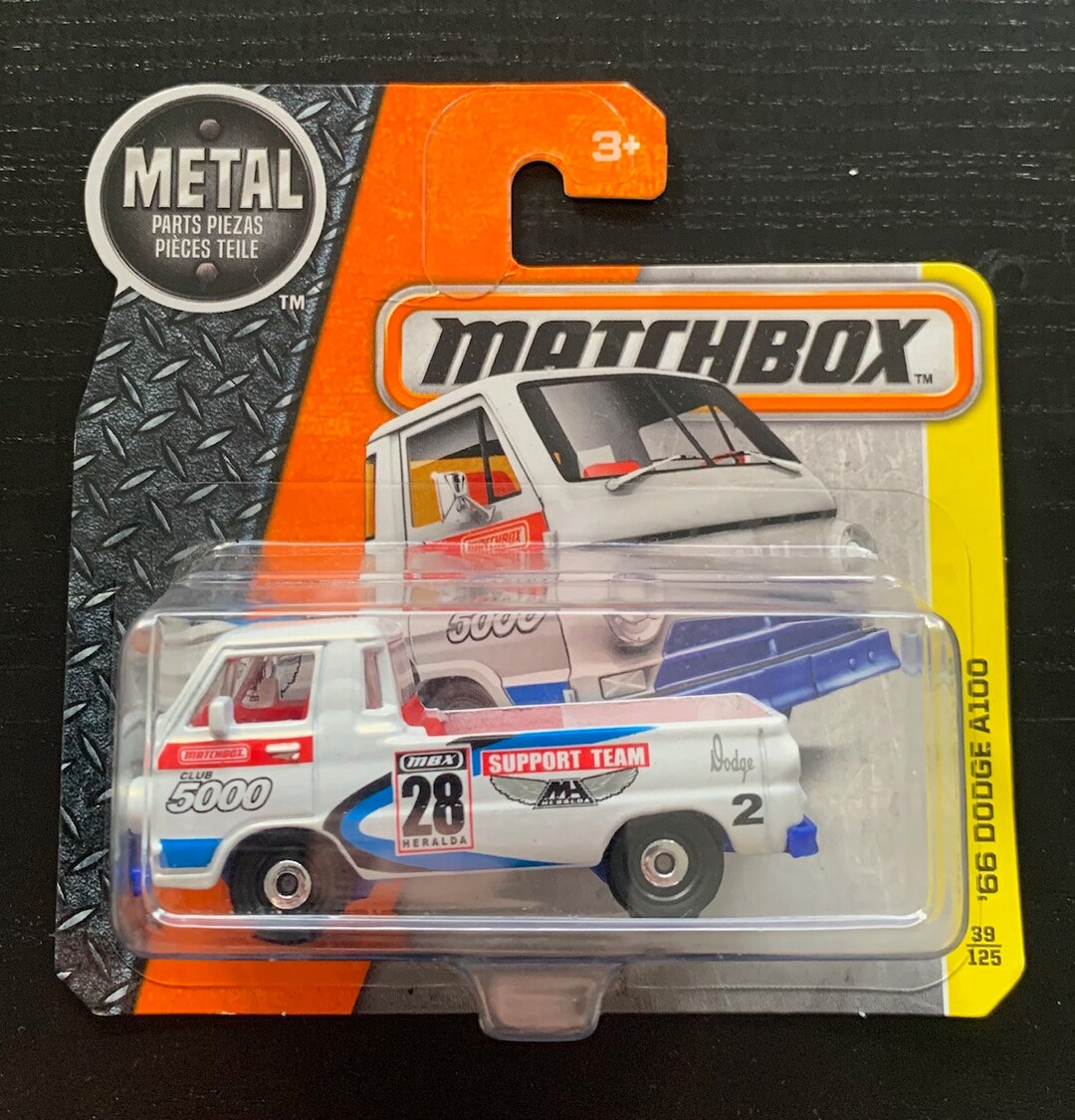 Matchbox 1966 Dodge A100-white With Red Interior-short Card-hard