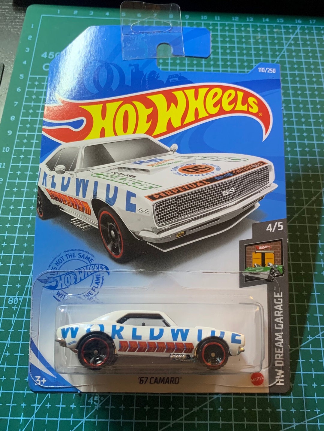 Hot Wheels 1967 Chevrolet Camaro-white With Blue/red Graphics-hw