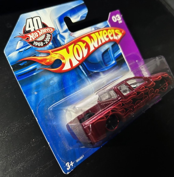 Hot Wheels Nissan Titan-maroon/red With Flames- Short Card-hard to