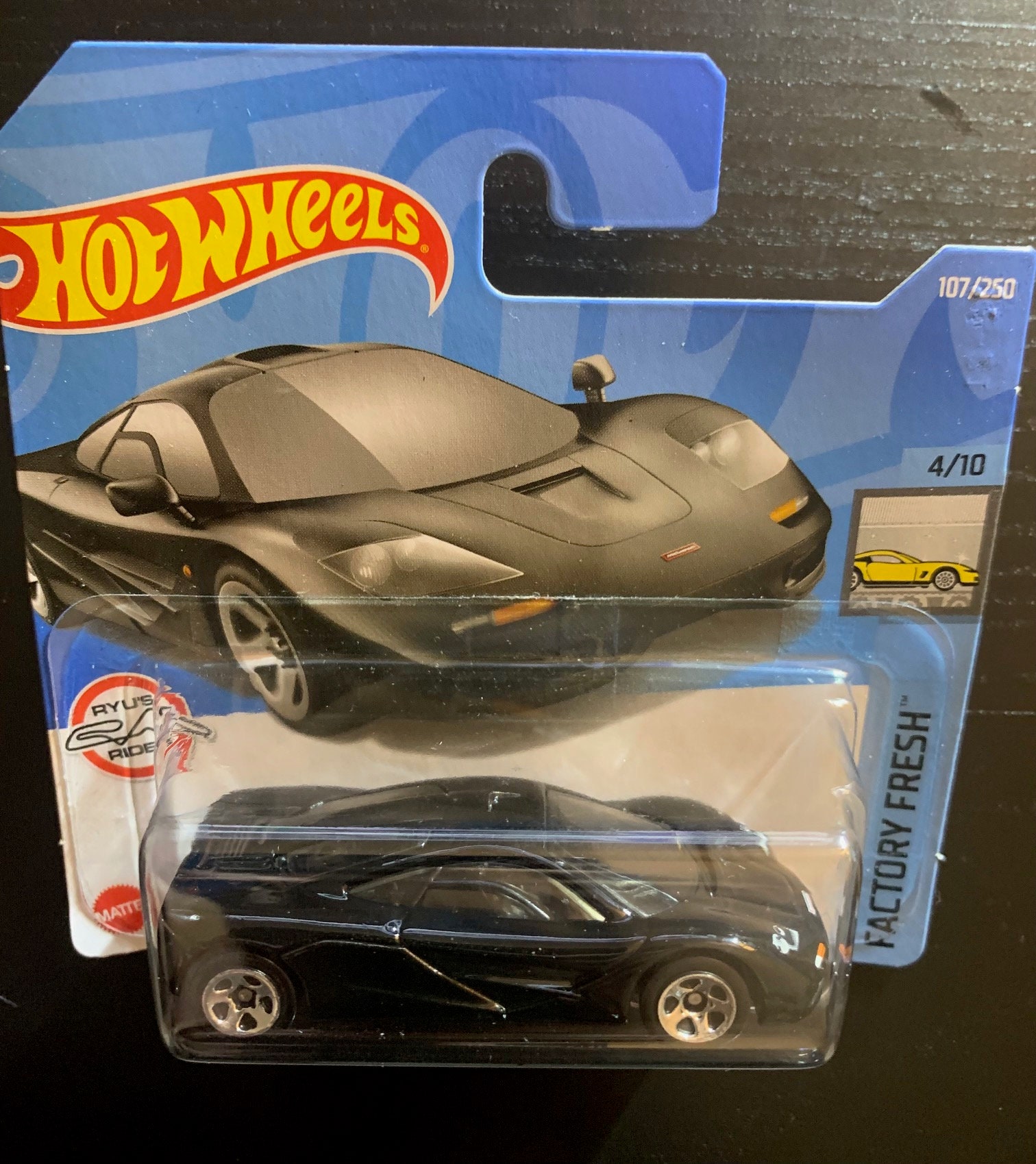 Hot Wheels Mclaren F1-black With Black Interior- Short Card-hard