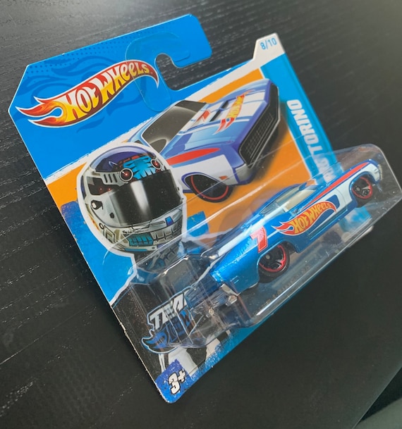 Hot Wheels 1970 Ford Torino- Blue With White Interior-hw