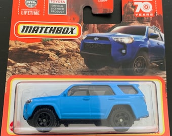 Matchbox Toyota 4Runner-Blue With Black Interior-Short Card-Hard to Find Collector Miniature Model 1/64