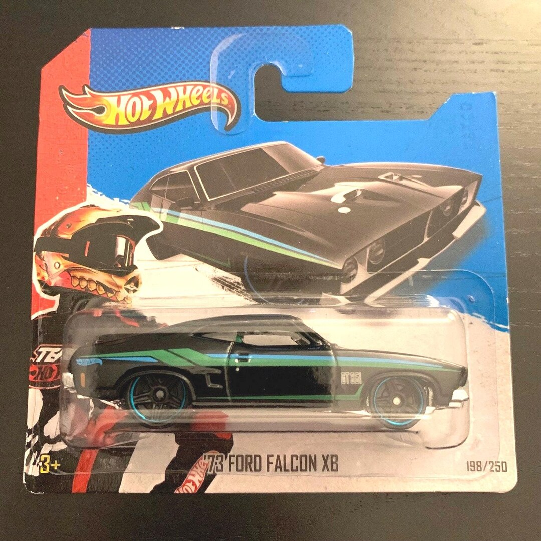 Hot Wheels 1973 Ford Falcon XB- Black With Green Stripes-2013